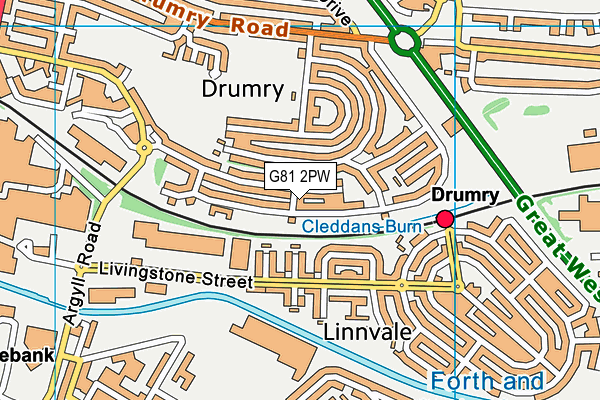 G81 2PW map - OS VectorMap District (Ordnance Survey)