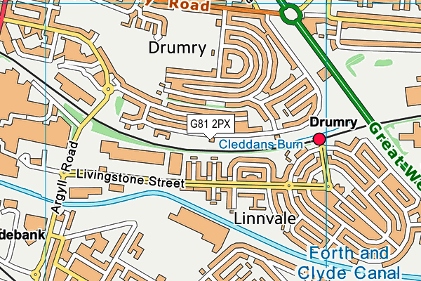 G81 2PX map - OS VectorMap District (Ordnance Survey)