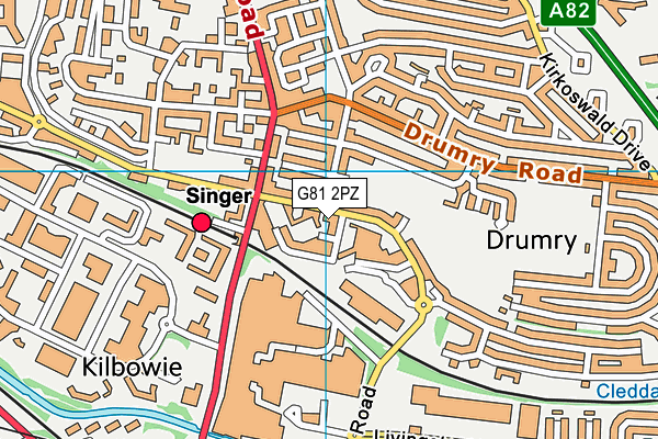 G81 2PZ map - OS VectorMap District (Ordnance Survey)