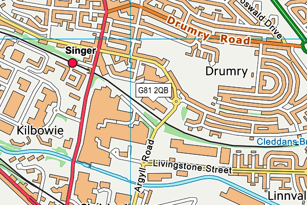 G81 2QB map - OS VectorMap District (Ordnance Survey)