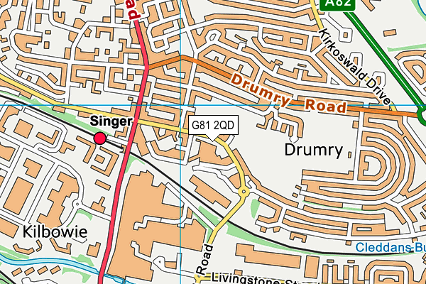 G81 2QD map - OS VectorMap District (Ordnance Survey)