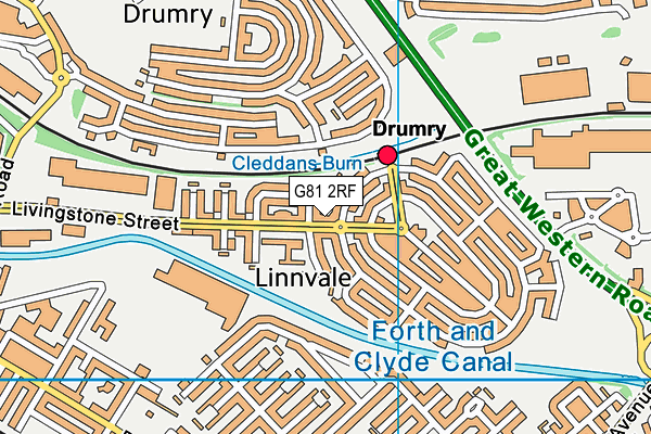 G81 2RF map - OS VectorMap District (Ordnance Survey)