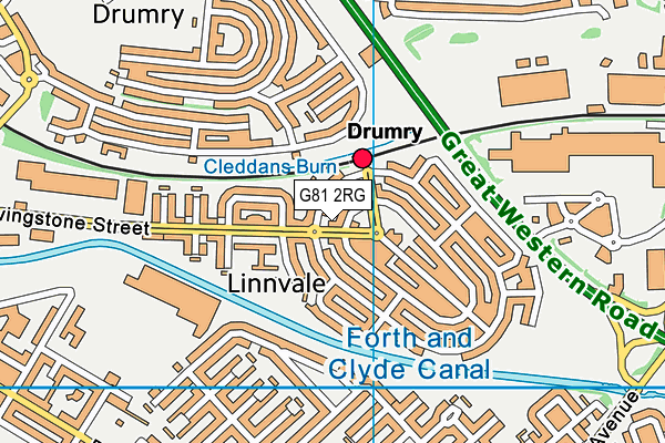 G81 2RG map - OS VectorMap District (Ordnance Survey)