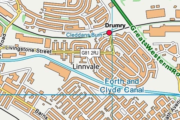 G81 2RJ map - OS VectorMap District (Ordnance Survey)