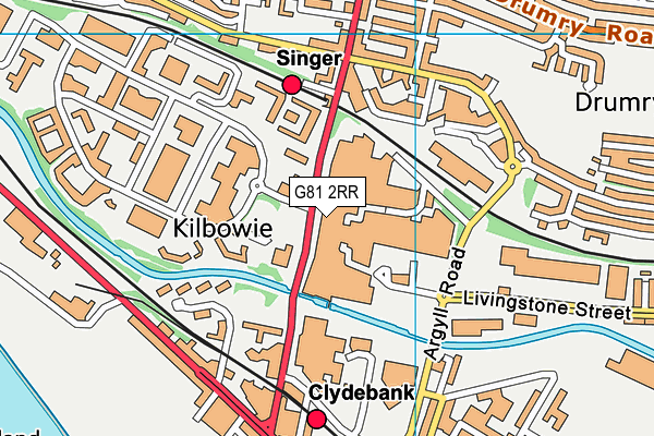 G81 2RR map - OS VectorMap District (Ordnance Survey)