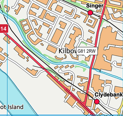 G81 2RW map - OS VectorMap District (Ordnance Survey)