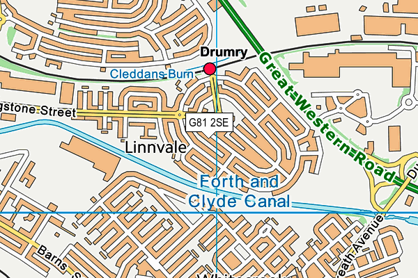 G81 2SE map - OS VectorMap District (Ordnance Survey)