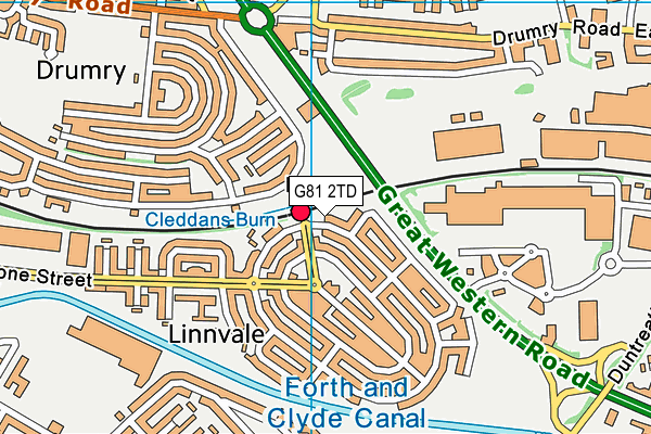 G81 2TD map - OS VectorMap District (Ordnance Survey)