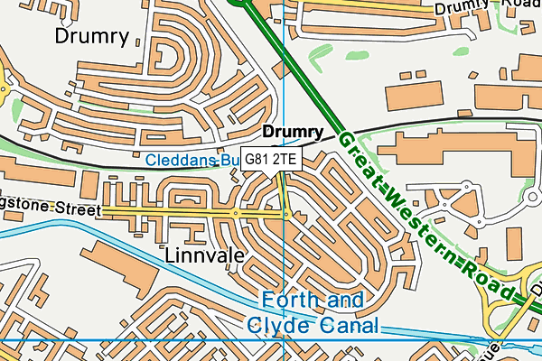 G81 2TE map - OS VectorMap District (Ordnance Survey)