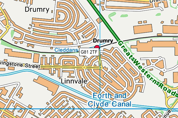 G81 2TF map - OS VectorMap District (Ordnance Survey)