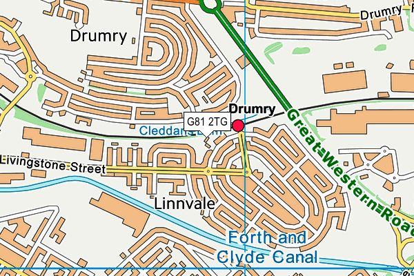 G81 2TG map - OS VectorMap District (Ordnance Survey)