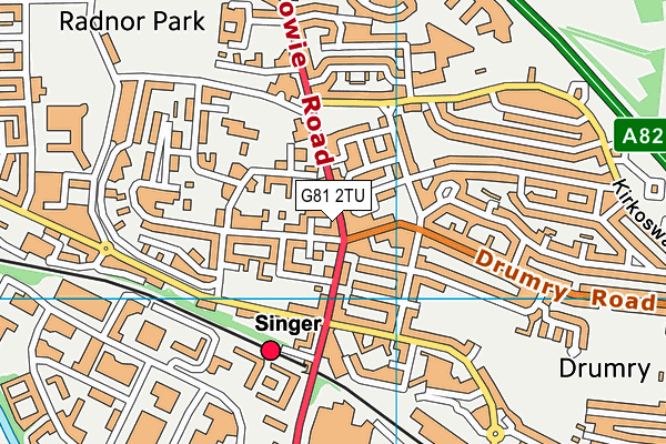 G81 2TU map - OS VectorMap District (Ordnance Survey)