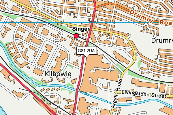 G81 2UA map - OS VectorMap District (Ordnance Survey)