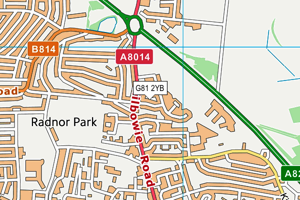 G81 2YB map - OS VectorMap District (Ordnance Survey)