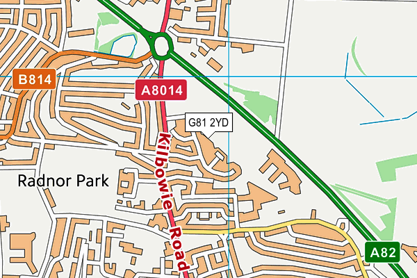 G81 2YD map - OS VectorMap District (Ordnance Survey)