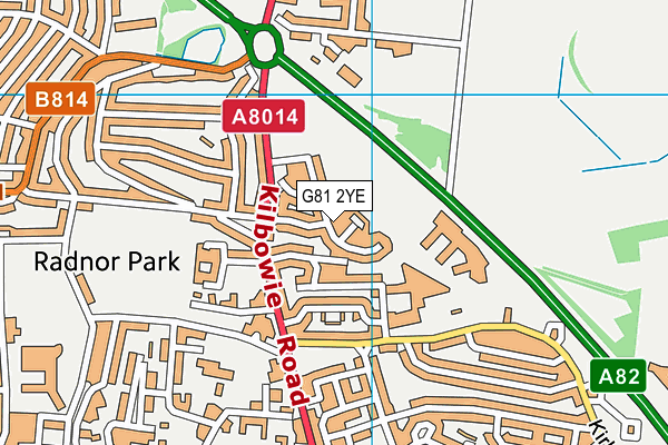 G81 2YE map - OS VectorMap District (Ordnance Survey)