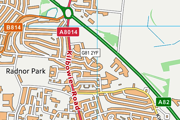 G81 2YF map - OS VectorMap District (Ordnance Survey)