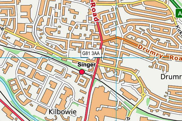 G81 3AA map - OS VectorMap District (Ordnance Survey)