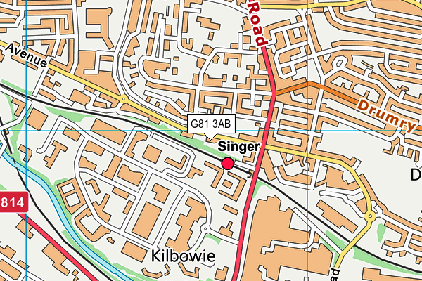 G81 3AB map - OS VectorMap District (Ordnance Survey)