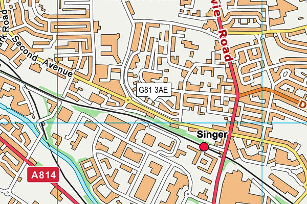 G81 3AE map - OS VectorMap District (Ordnance Survey)