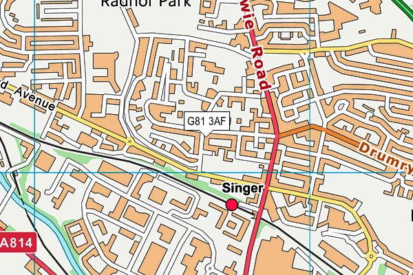 G81 3AF map - OS VectorMap District (Ordnance Survey)