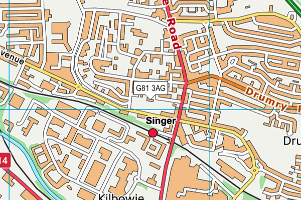 G81 3AG map - OS VectorMap District (Ordnance Survey)