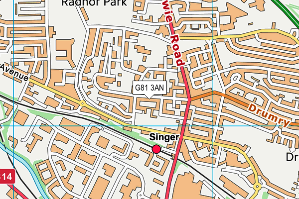 G81 3AN map - OS VectorMap District (Ordnance Survey)