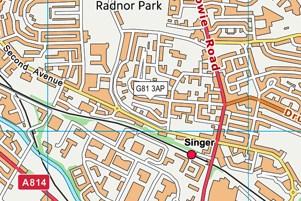 G81 3AP map - OS VectorMap District (Ordnance Survey)