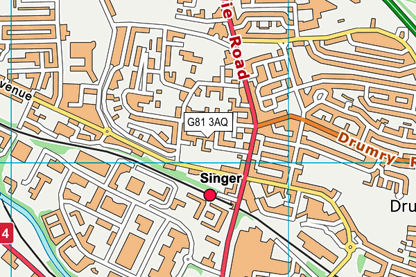 G81 3AQ map - OS VectorMap District (Ordnance Survey)