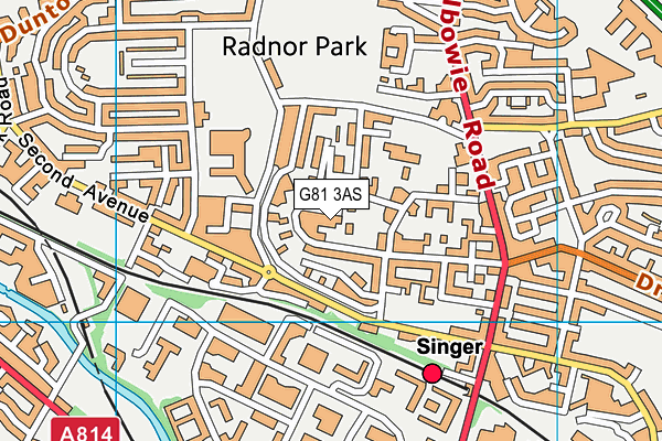 G81 3AS map - OS VectorMap District (Ordnance Survey)