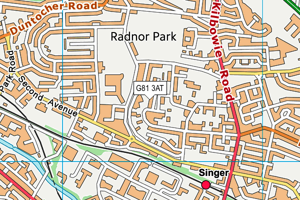 G81 3AT map - OS VectorMap District (Ordnance Survey)