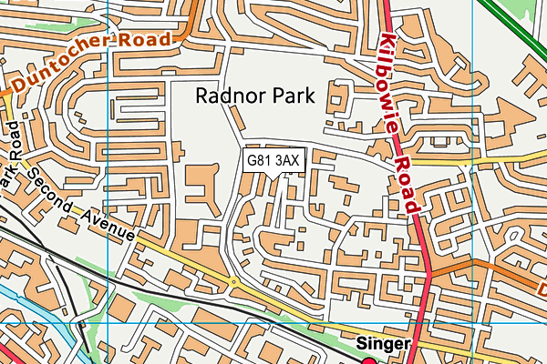 G81 3AX map - OS VectorMap District (Ordnance Survey)