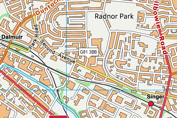 G81 3BB map - OS VectorMap District (Ordnance Survey)