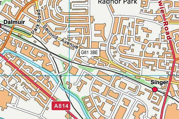 G81 3BE map - OS VectorMap District (Ordnance Survey)