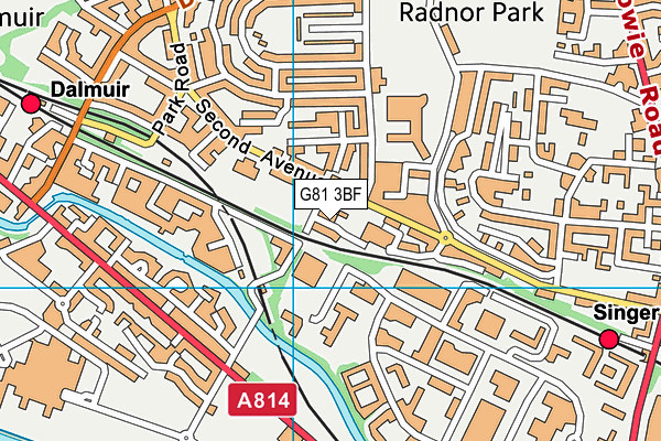 G81 3BF map - OS VectorMap District (Ordnance Survey)