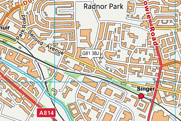 G81 3BJ map - OS VectorMap District (Ordnance Survey)