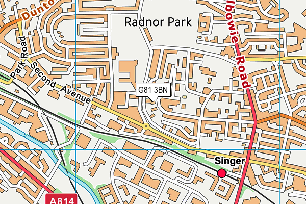 G81 3BN map - OS VectorMap District (Ordnance Survey)