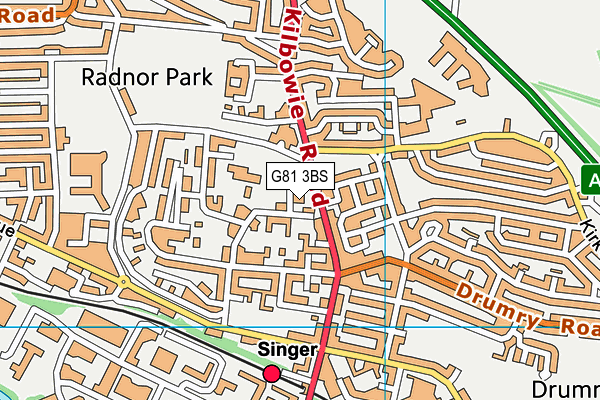 G81 3BS map - OS VectorMap District (Ordnance Survey)