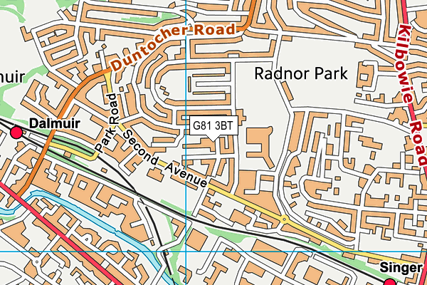 G81 3BT map - OS VectorMap District (Ordnance Survey)