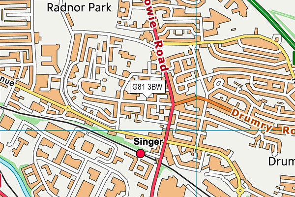 G81 3BW map - OS VectorMap District (Ordnance Survey)