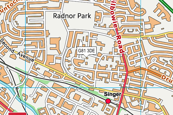 G81 3DE map - OS VectorMap District (Ordnance Survey)