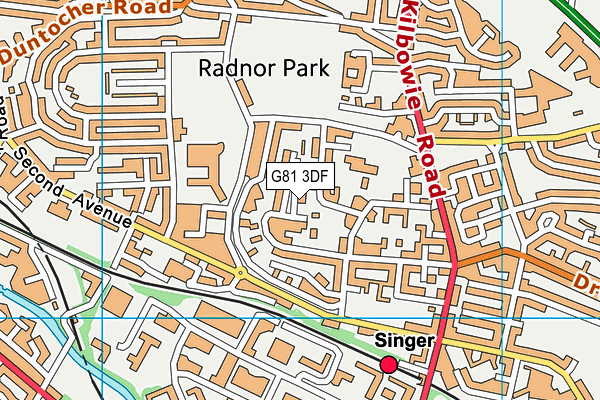 G81 3DF map - OS VectorMap District (Ordnance Survey)