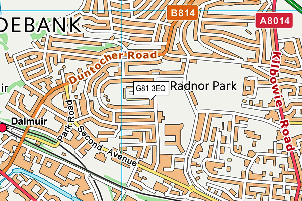 G81 3EQ map - OS VectorMap District (Ordnance Survey)