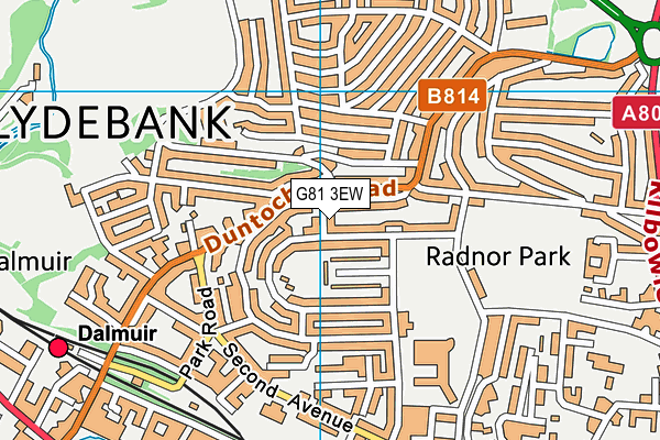 G81 3EW map - OS VectorMap District (Ordnance Survey)