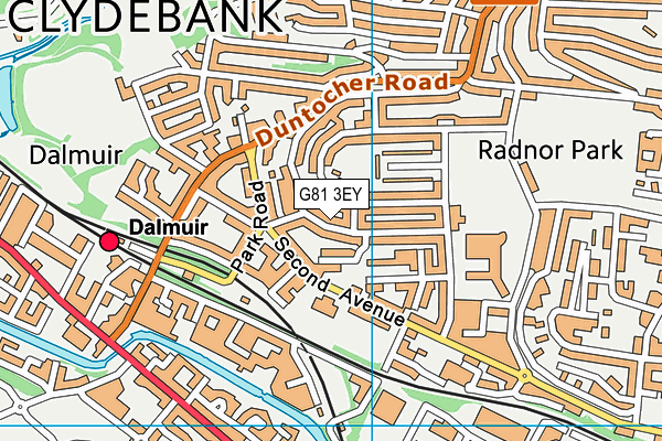 G81 3EY map - OS VectorMap District (Ordnance Survey)