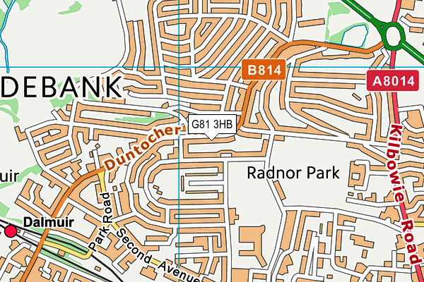 G81 3HB map - OS VectorMap District (Ordnance Survey)