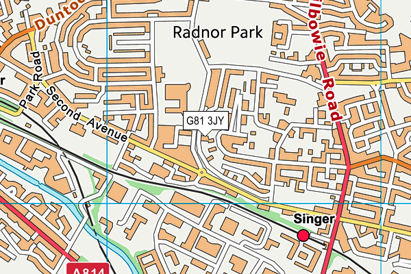 G81 3JY map - OS VectorMap District (Ordnance Survey)