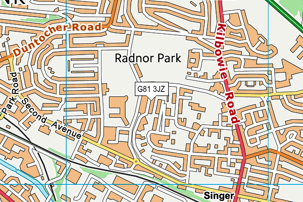 G81 3JZ map - OS VectorMap District (Ordnance Survey)