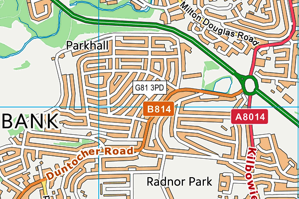 G81 3PD map - OS VectorMap District (Ordnance Survey)