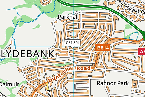 G81 3PJ map - OS VectorMap District (Ordnance Survey)